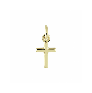 Goud hanger kruis 8x6 mm - 3242632