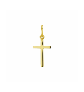 Goud hanger kruis 13x9 mm - 3242636