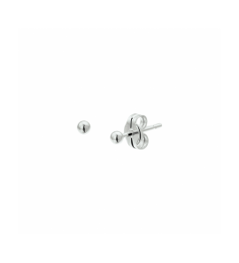 Wit goud oorknoppen bol 2 mm - 3240149