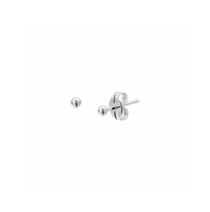 Wit goud oorknoppen bol 2 mm - 3240149