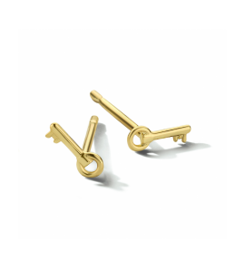 Goud oorknoppen sleutel - 3240049