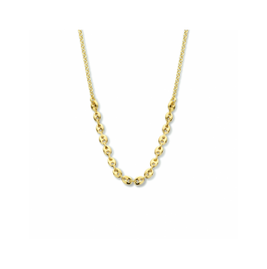 Zilver geelverguld collier 3,7 mm 40 + 4 cm - 3241637