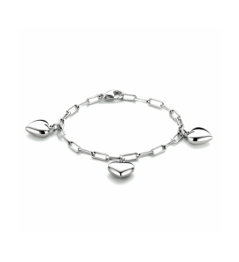 Zilver armband hartjes 13 cm - 3240059