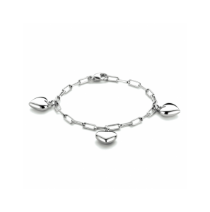Zilver armband hartjes 13 cm - 3240059