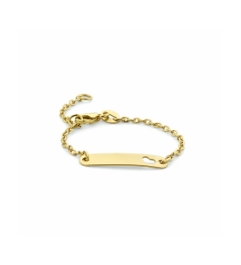 9k graveerarmband hartje plaat 4,0 mm - 143