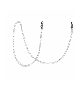 Zilver zonnebril ketting paperclip 4,3 mm 75 cm - 3240056