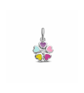 Zilver hanger bloem zirkonia - 3230629