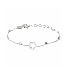 Zilver armband bloem 13 + 3 cm - 3241302