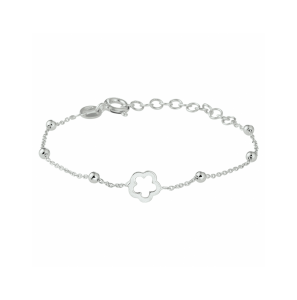 Zilver armband bloem 13 + 3 cm - 3241302