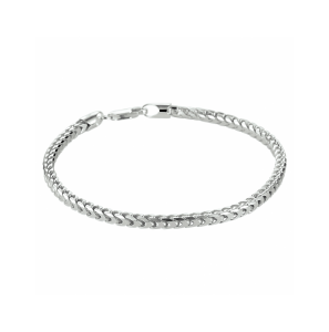 Zilver gourmet armband vierkant 3 mm 20 cm. - 948