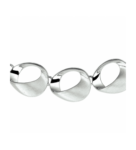 Zilver collier poli/mat 18 mm 42 + 3 cm - 3241589