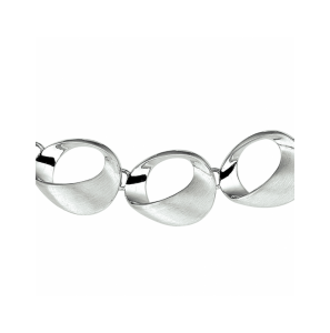 Zilver collier poli/mat 18 mm 42 + 3 cm - 3241589