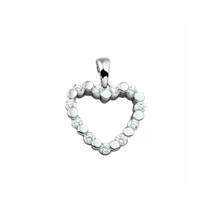 Zilver hanger hart zirkonia - 3250038