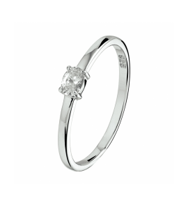Zilver ring zirkonia - 3240506