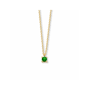 Collier met geboortesteen 3.5 mm Mei Smaragd 40 - 42 - 44 cm - 636
