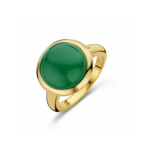 Goud ring groen agaat van 6.91 ct maat 18½ - 3241275