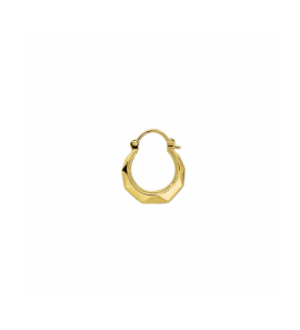 Goud oorring lapide "Schippers" 14x3 per stuk - 1268