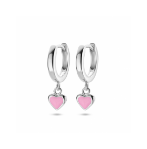 Zilver klapoorringen hart - 3230634