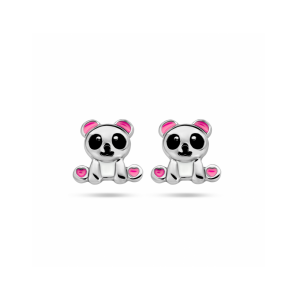 Zilver oorknoppen panda - 3241299