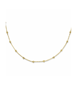 Goud collier bolletjes gediamanteerd 2,5 mm  40 - 42 - 44 cm - 3230555