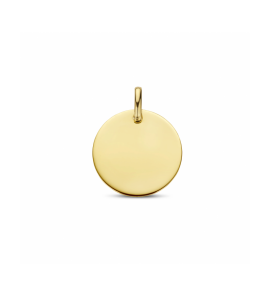 Gouden graveerhanger rond - 3250415