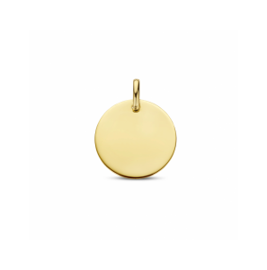 Gouden graveerhanger rond - 3250415