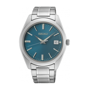 Seiko Heren ss bracelet new link blauw 100m wr - 3240494