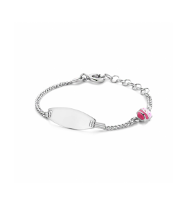 graveerarmband lieveheersbeestje plaat 6,5 mm 11 + 2 cm - 944