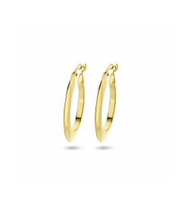 Goud oorringen spitse buis 22.5x2mm - 576