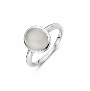 Zilver ring donkergrijs maansteen - 3230525