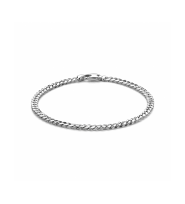 Zilver armband gourmette 4,0 mm 21 cm 4-zijdes geslepen 21 cm - 590