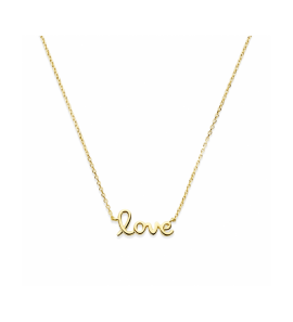 Goud anker collier love 40-42-44 cm - 3240915