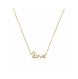 Goud anker collier love 40-42-44 cm - 3240915