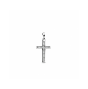 Zilver hanger kruis zirkonia 20x12 mm - 3242574