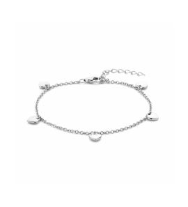 Zilver armband hartjes 13 + 3 cm - 3230625