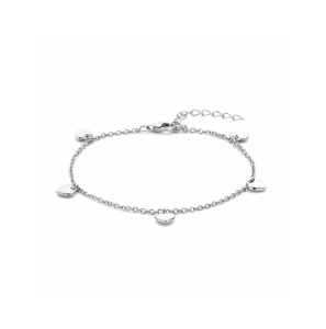 Zilver armband hartjes 13 + 3 cm - 3230625