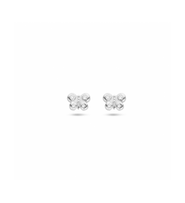 Zilver oorknoppen vlinder zirkonia - 3230631