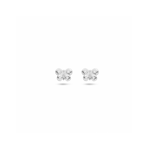 Zilver oorknoppen vlinder zirkonia - 3230631