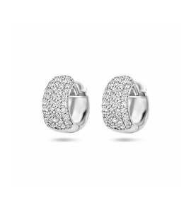Zilver klapoorringen zirkonia - 3230515