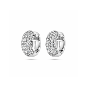 Zilver klapoorringen zirkonia 15.5x6.5 mm - 3230598
