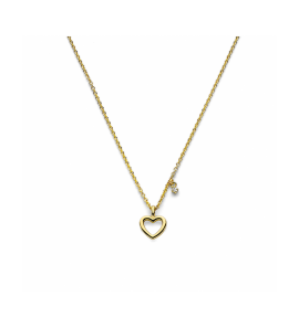 Zilver collier hart en diamant 0.015ct j p1 3 micron - 3240052