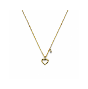 Zilver collier hart en diamant 0.015ct j p1 3 micron - 3240052