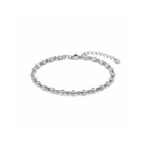 Zilver armband zirkonia 17 + 3 cm - 3230520