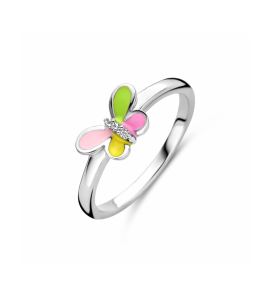 Zilver ring vlinder zirkonia - 3240258