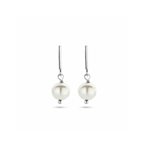 Zilver oorhangers parel - 3230563