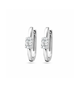 Zilver klapoorringen zirkonia 14.5x3 mm - 3230617