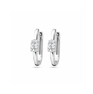 Zilver klapoorringen zirkonia 14.5x3 mm - 3230617