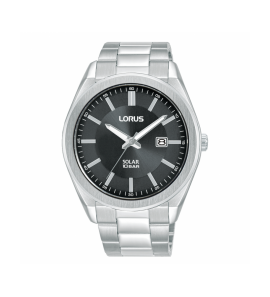 Lorus heren solarss bracelet zwart 100m wr - 3230901