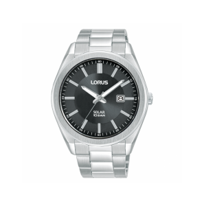 Lorus heren solarss bracelet zwart 100m wr - 3230901
