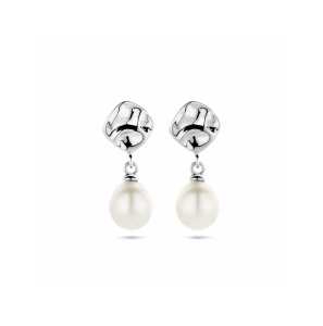 Zilver oorhangers parel - 3230568